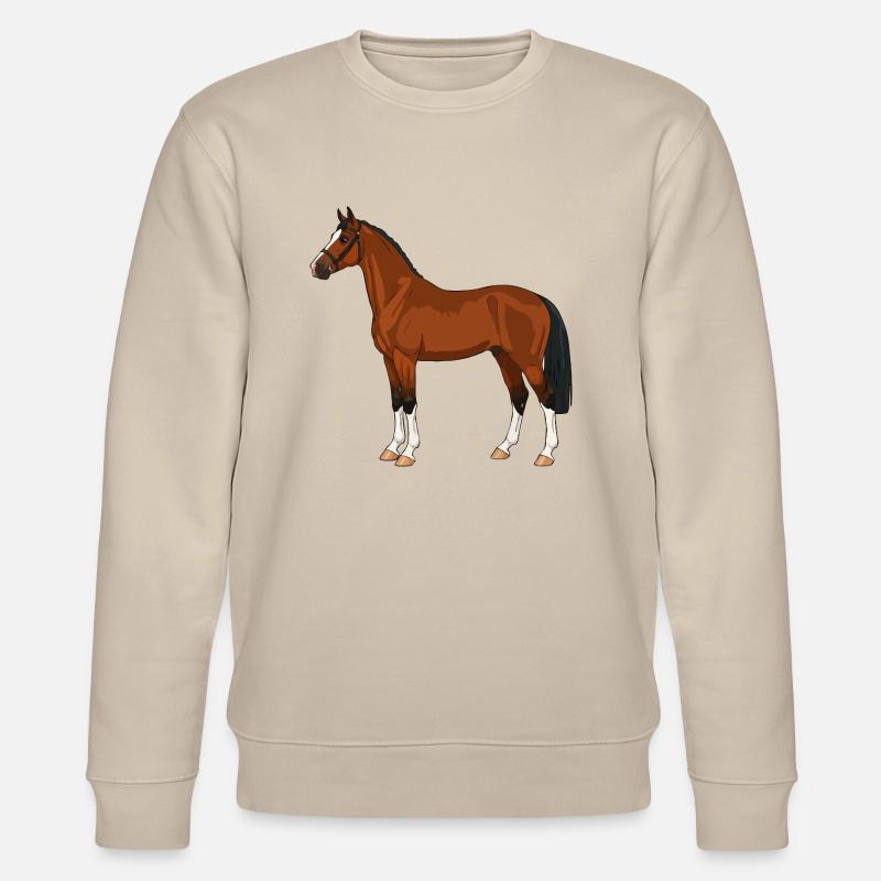 Hackney Pferd echt - Stanley/Stella Unisex Bio-Sweatshirt CHANGER  - Beige