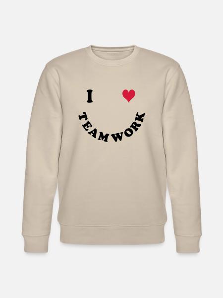 Ich liebe Teamwork - Stanley/Stella Unisex Bio-Sweatshirt CHANGER  - Beige
