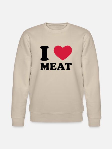I Love Meat - Stanley/Stella Unisex Bio-Sweatshirt CHANGER - Beige