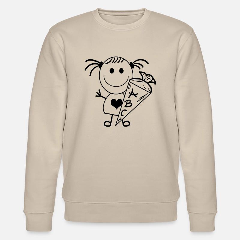 Schulkind Strichmädchen - Stanley/Stella Unisex Bio-Sweatshirt CHANGER  - Beige