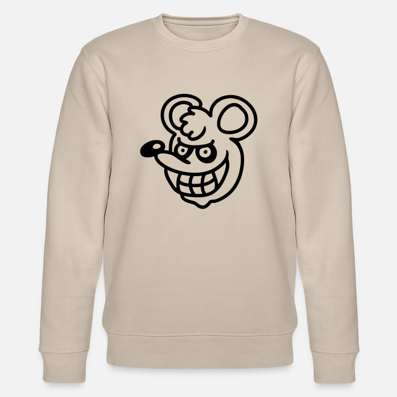 Vampirmaus - line - Stanley/Stella Unisex Bio-Sweatshirt CHANGER  - Beige