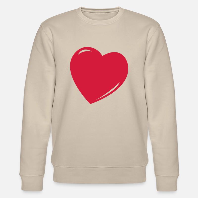 Herz - Stanley/Stella Unisex Bio-Sweatshirt CHANGER  - Beige