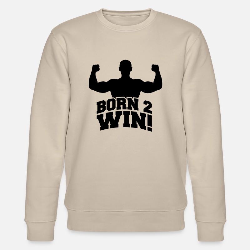 born_2_win_uf1 - Stanley/Stella Unisex Bio-Sweatshirt CHANGER  - Beige