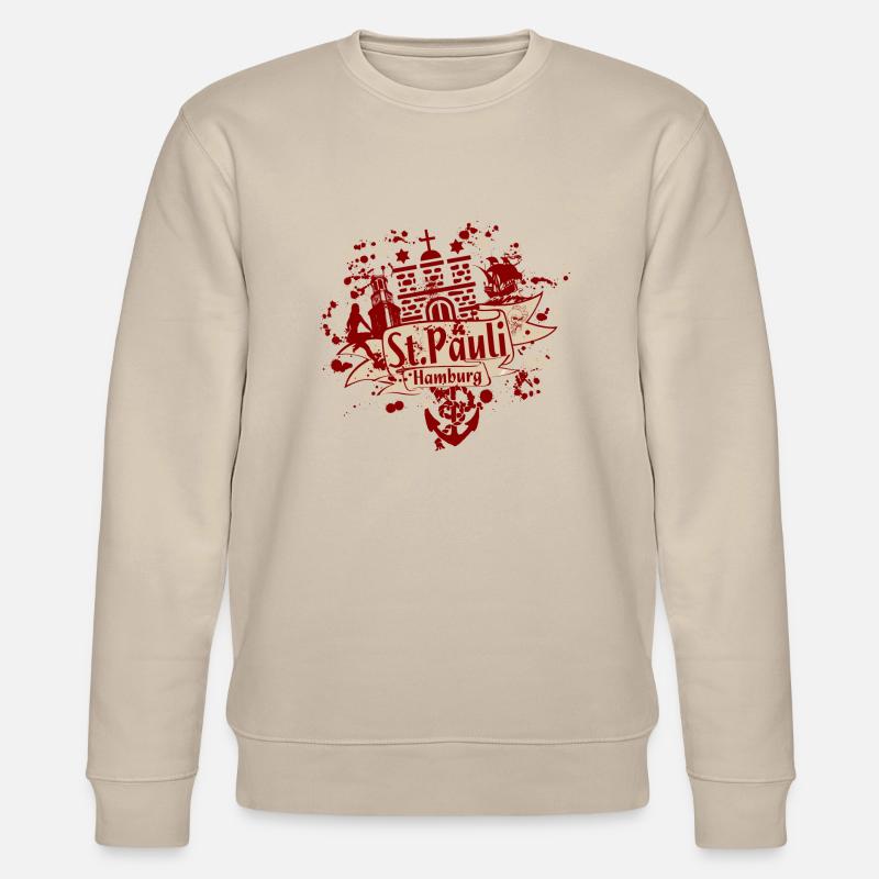 stpauli vector - Stanley/Stella CHANGER Unisex Organic Sweatshirt - beige