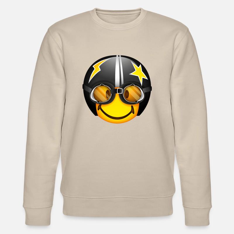 Smiley Racer Helmet - Stanley/Stella Unisex Bio-Sweatshirt CHANGER  - Beige
