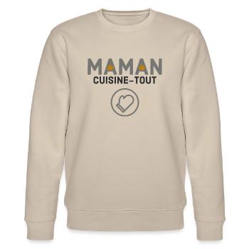 Maman cuisine tout - Sweat bio CHANGER Stanley/Stella Unisexe - beige - Devant - Nik (191cm) & Marisol (170cm)