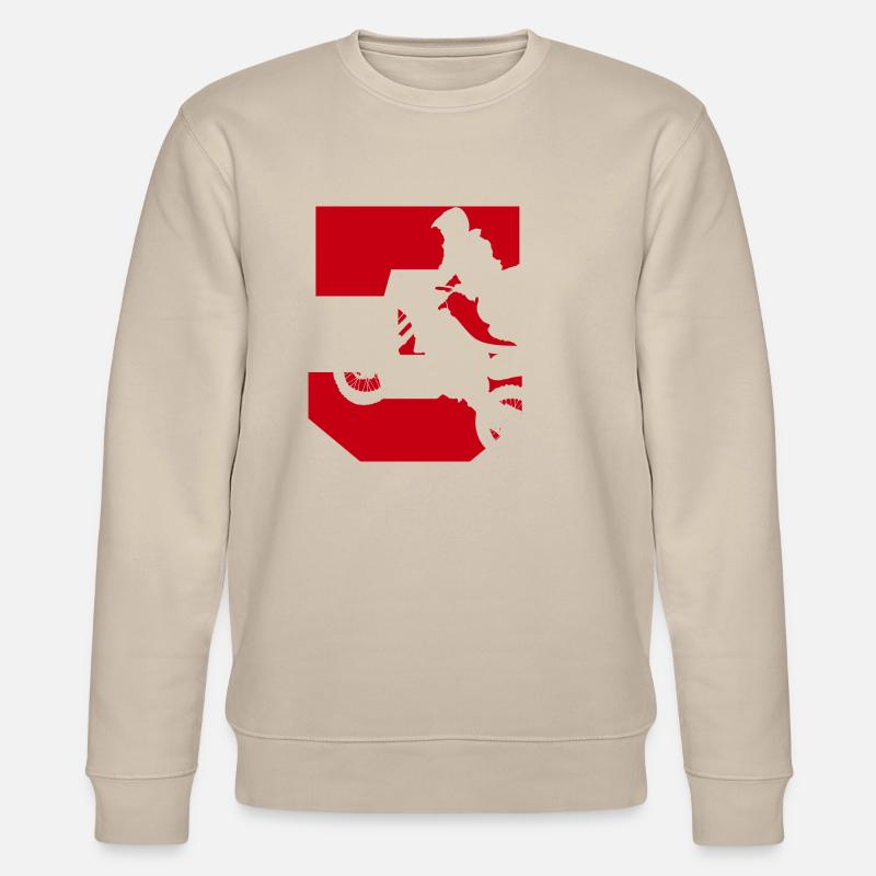 Moto 3 motard - Sweat bio CHANGER Stanley/Stella Unisexe - beige