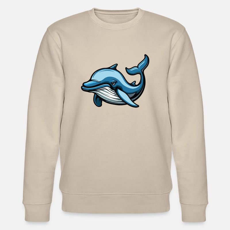 delfin comic - Stanley/Stella Unisex Bio-Sweatshirt CHANGER  - Beige