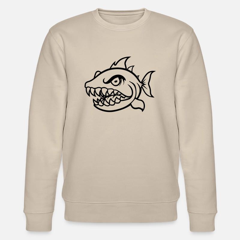 piranha comic - Stanley/Stella Unisex Bio-Sweatshirt CHANGER  - Beige