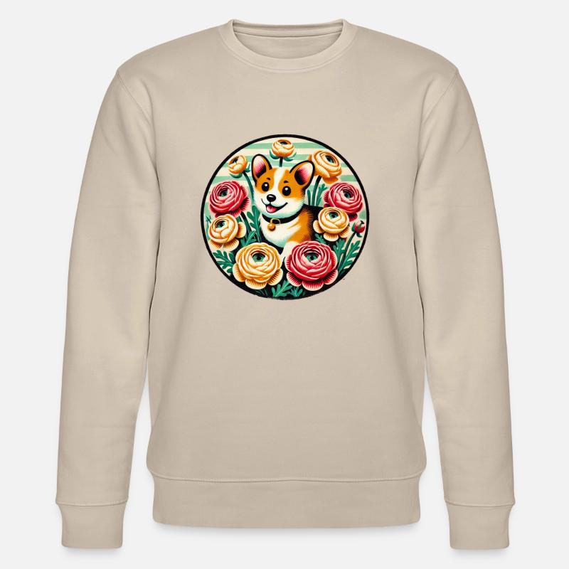 Corgi mignon - Sweat bio CHANGER Stanley/Stella Unisexe - beige