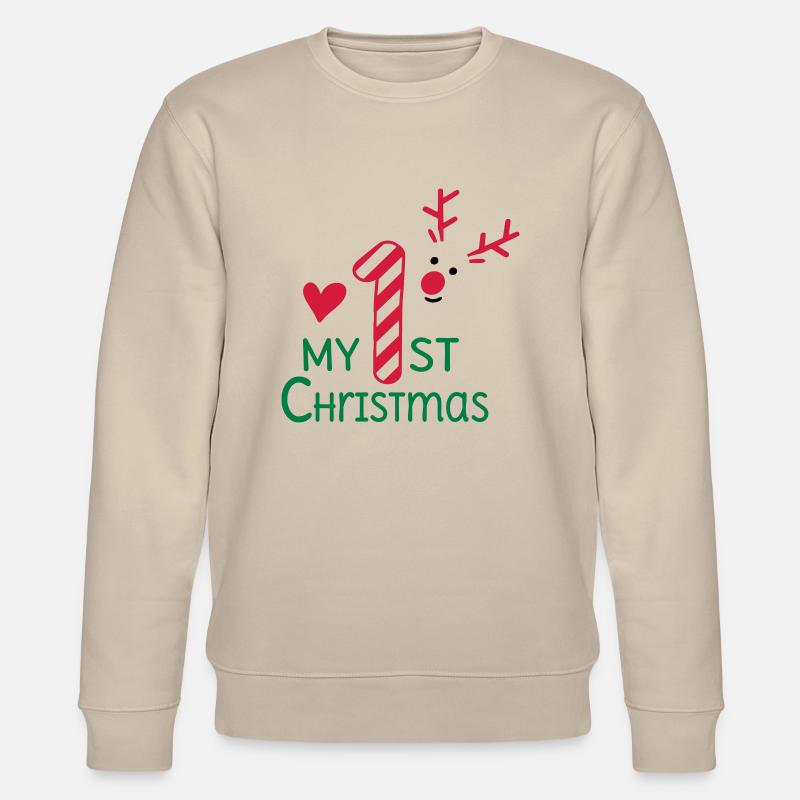 My First Christmas - Stanley/Stella CHANGER Unisex Organic Sweatshirt - beige