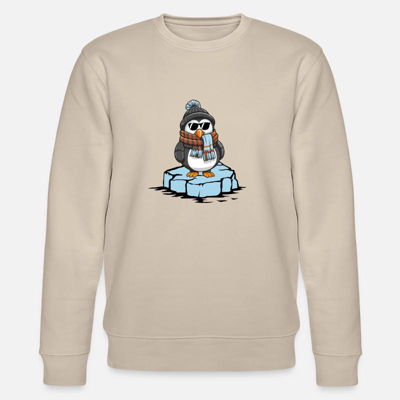 Pingouin Bande Dessinée Hiver - Sweat bio CHANGER Stanley/Stella Unisexe - beige