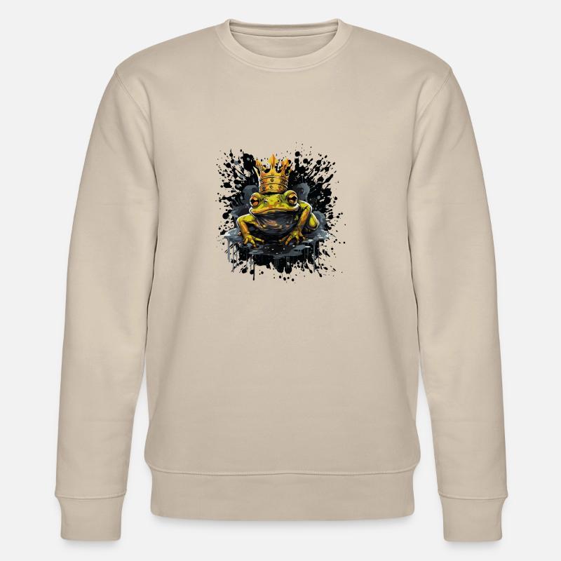 Couronne de grenouille - Sweat bio CHANGER Stanley/Stella Unisexe - beige