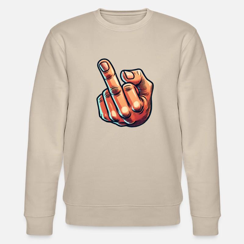 Mittelfinger - Stanley/Stella Unisex Bio-Sweatshirt CHANGER  - Beige