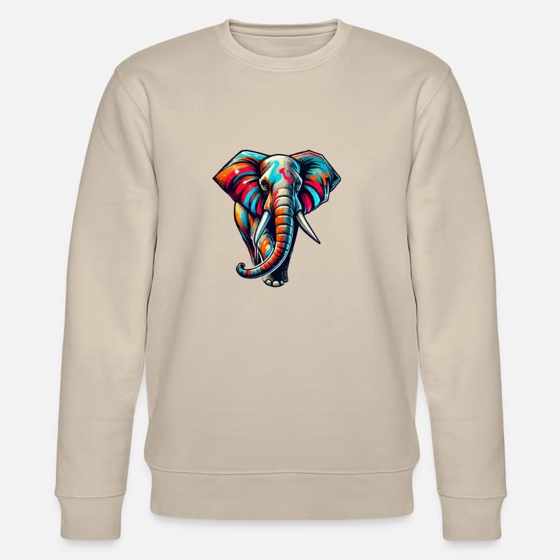 Éléphant - Sweat bio CHANGER Stanley/Stella Unisexe - beige