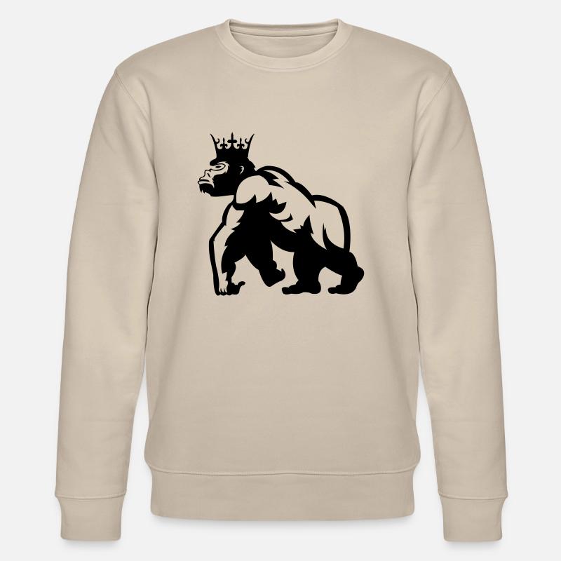 gorilla king - Stanley/Stella Unisex Bio-Sweatshirt CHANGER  - Beige