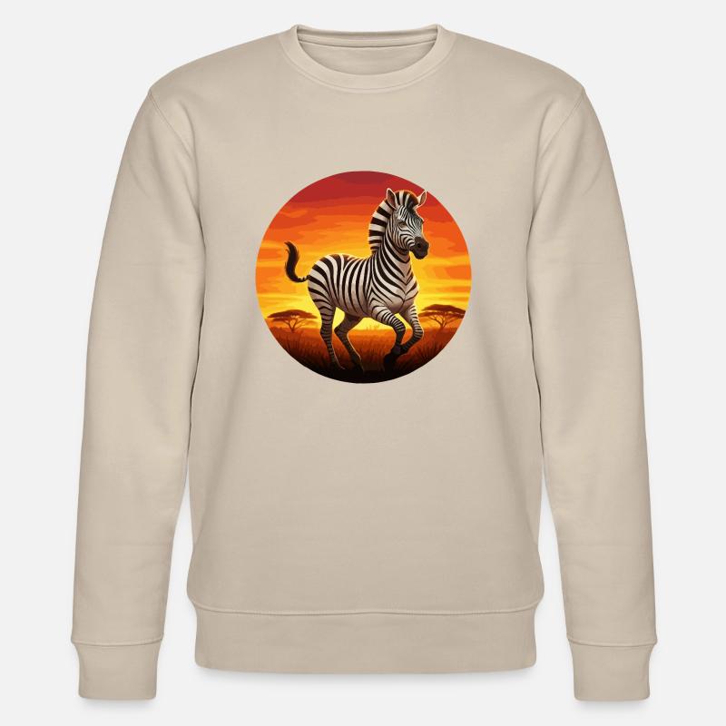 Zèbre au lever du soleil - Sweat bio CHANGER Stanley/Stella Unisexe - beige