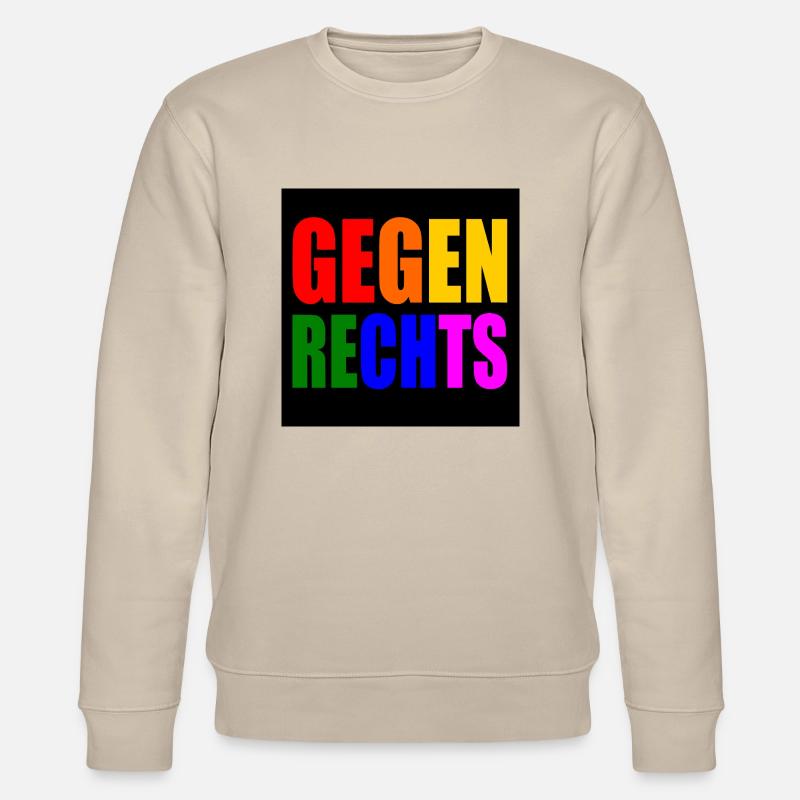 Gegen rechts - Stanley/Stella Unisex Bio-Sweatshirt CHANGER  - Beige