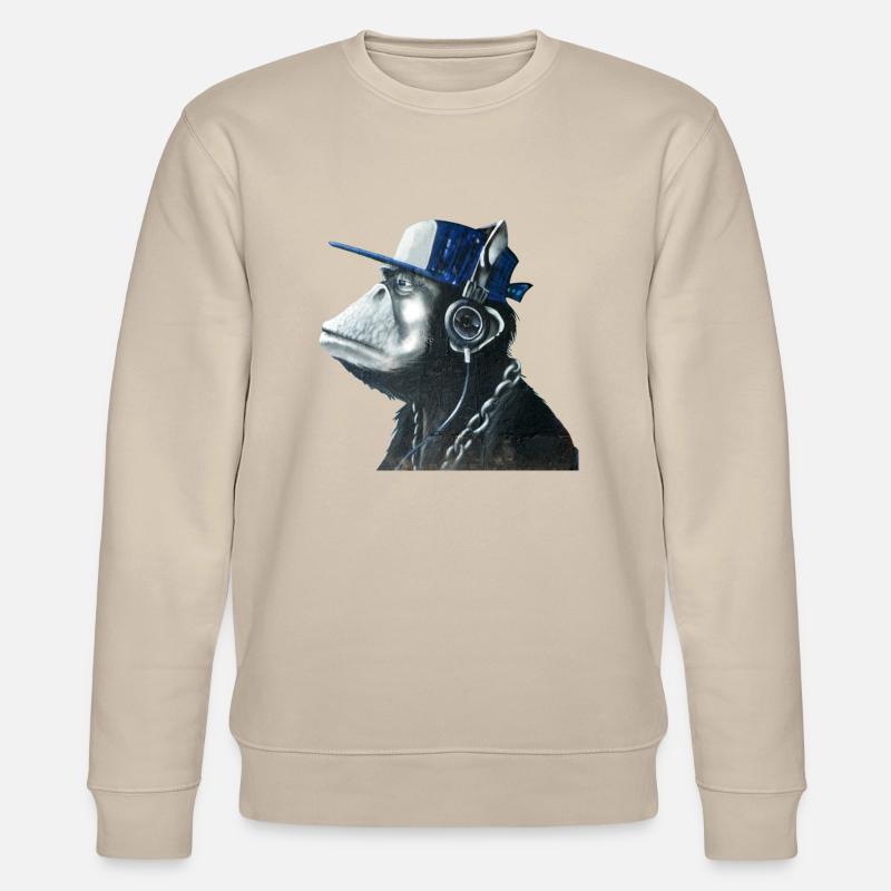 Monkey graffiti by CustomStyle - Stanley/Stella CHANGER Unisex Organic Sweatshirt - beige