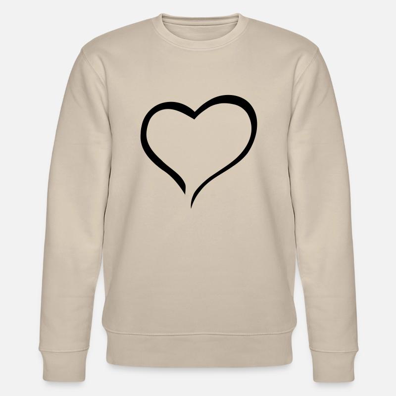 Geschwungenes Herz - Stanley/Stella Unisex Bio-Sweatshirt CHANGER  - Beige