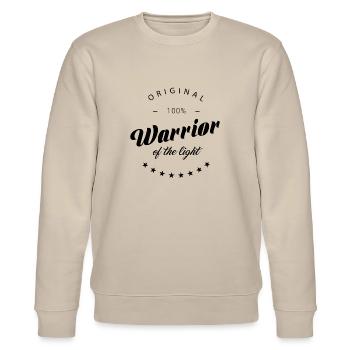 Krieger des Lichts N - Stanley/Stella Unisex Bio-Sweatshirt CHANGER  - Beige - Vorne - Nik (191cm) & Marisol (170cm)