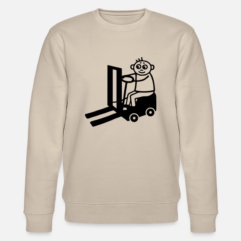 Gabelstapler & Fahrer - Stanley/Stella Unisex Bio-Sweatshirt CHANGER  - Beige