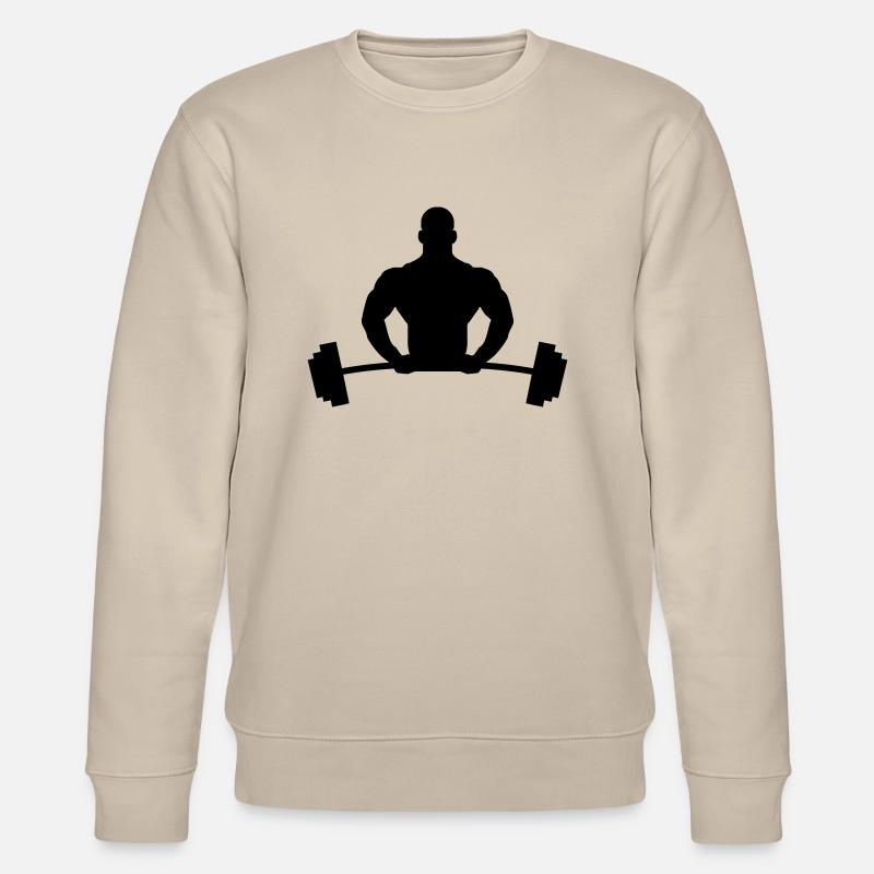 Bodybuilder Logo - Stanley/Stella Unisex Bio-Sweatshirt CHANGER  - Beige