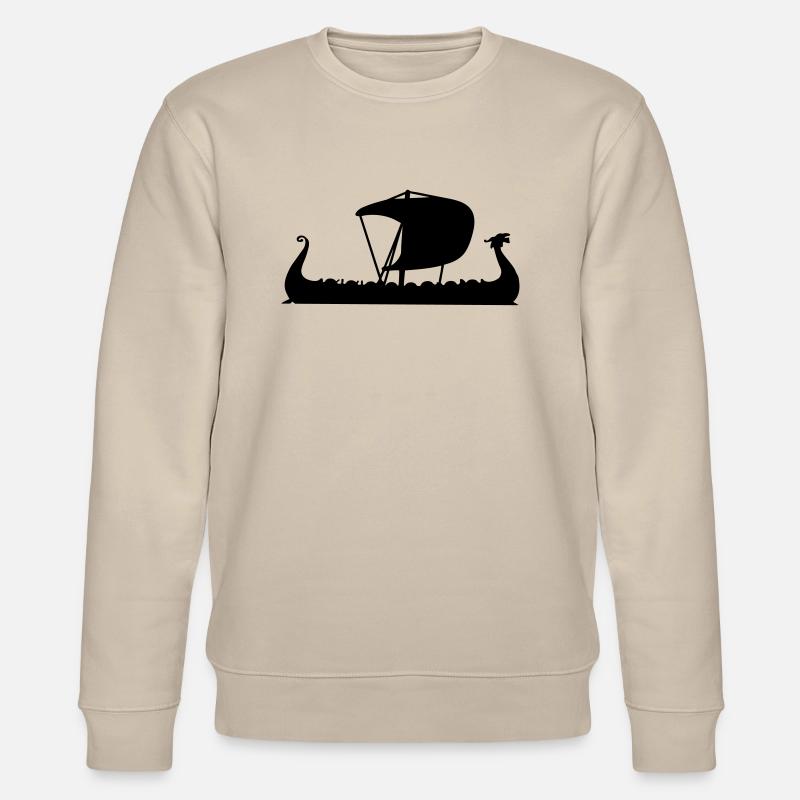 drakkar Wikingerschiff - Stanley/Stella Unisex Bio-Sweatshirt CHANGER  - Beige
