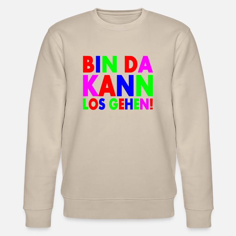 Bin da kann losgehen - Stanley/Stella Unisex Bio-Sweatshirt CHANGER  - Beige