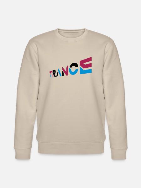 Music Trance Lettering Design - Stanley/Stella CHANGER Unisex Organic Sweatshirt - beige