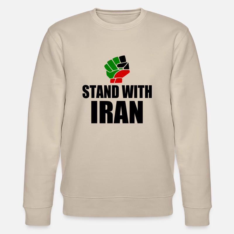 Stand with iran - Sweat bio CHANGER Stanley/Stella Unisexe - beige