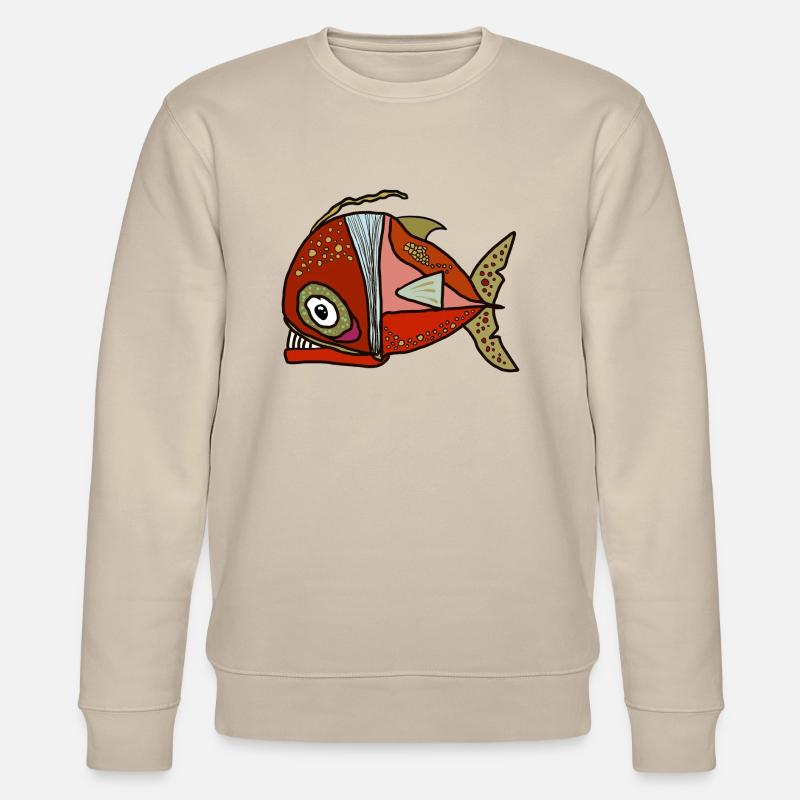 Fisch - Stanley/Stella Unisex Bio-Sweatshirt CHANGER  - Beige