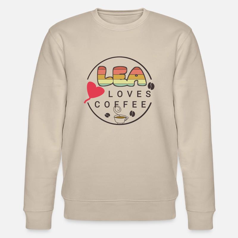Lea liebt Kaffee lovers - Stanley/Stella Unisex Bio-Sweatshirt CHANGER  - Beige