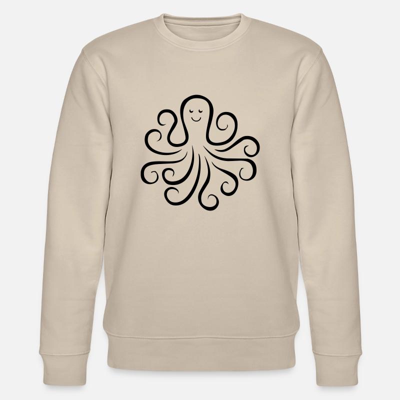 Pieuvre 01 - Sweat bio CHANGER Stanley/Stella Unisexe - beige