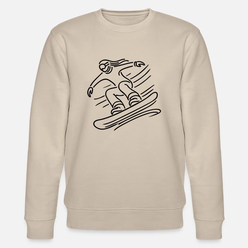 Snowboarder Snowboard - Stanley/Stella Unisex Bio-Sweatshirt CHANGER  - Beige