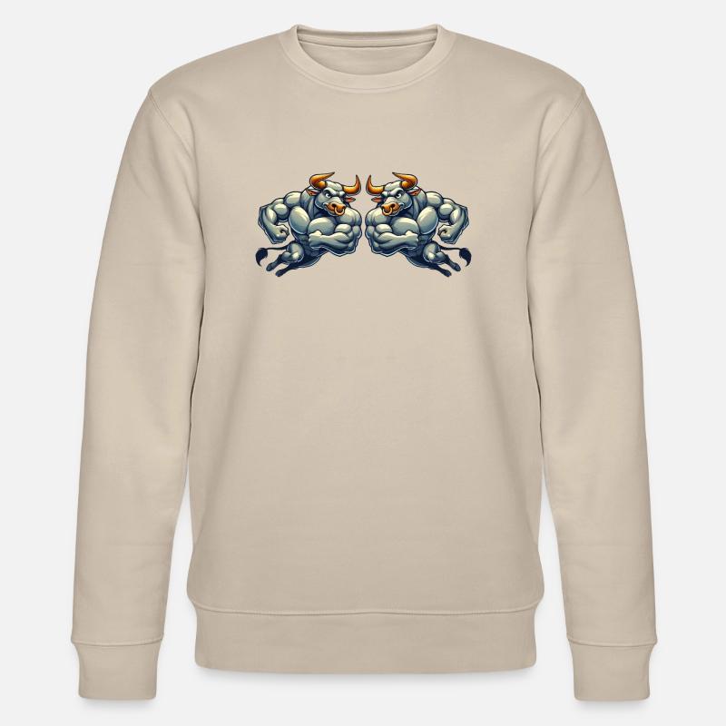 stier comic 2 - Stanley/Stella CHANGER Unisex Organic Sweatshirt - beige