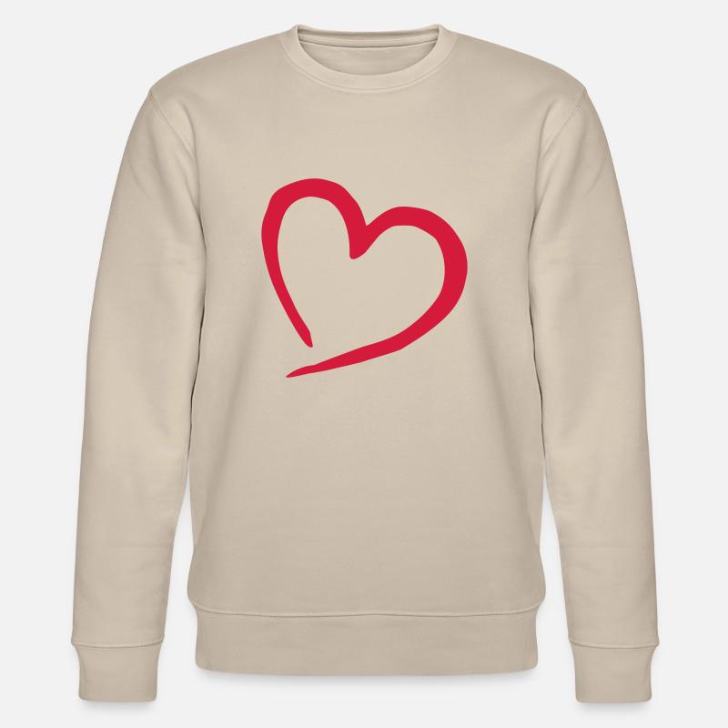 herz - Stanley/Stella Unisex Bio-Sweatshirt CHANGER  - Beige