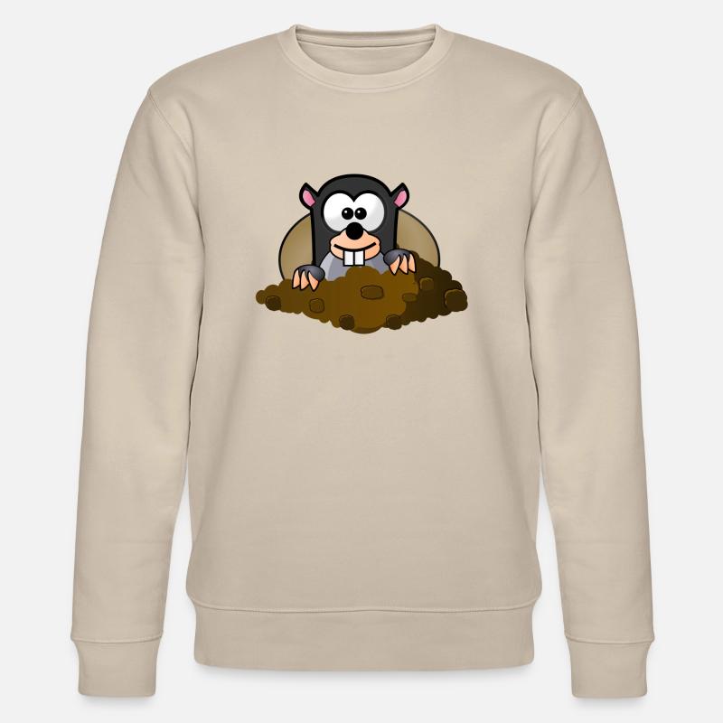 Tier Tiere Maulwurf - Stanley/Stella Unisex Bio-Sweatshirt CHANGER  - Beige