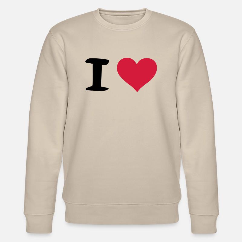 i heart - Stanley/Stella Unisex Bio-Sweatshirt CHANGER  - Beige