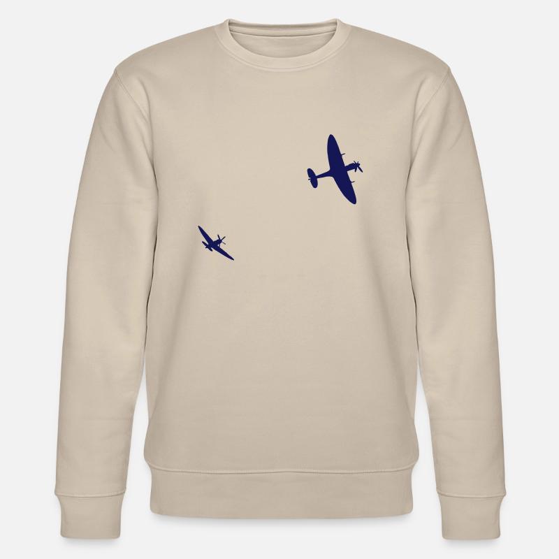 Die Supermarine Spitfire - Stanley/Stella Unisex Bio-Sweatshirt CHANGER  - Beige