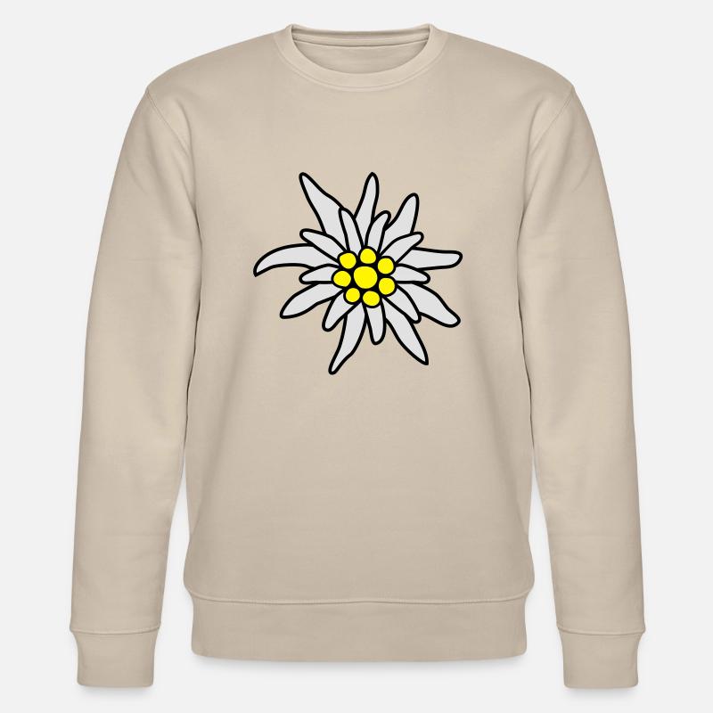 Edelweiß Blüte - Stanley/Stella Unisex Bio-Sweatshirt CHANGER - Beige