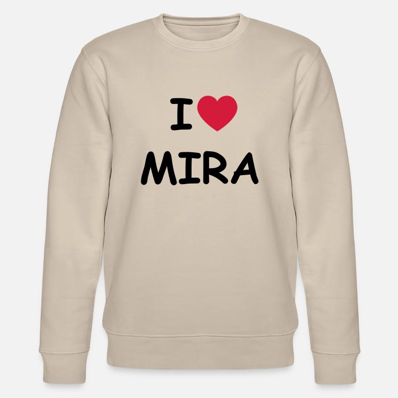 I love Mira - Stanley/Stella Unisex Bio-Sweatshirt CHANGER - Beige