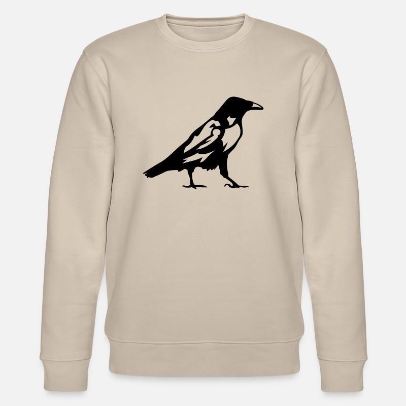 Krähen Rabenvogel 1 - Stanley/Stella Unisex Bio-Sweatshirt CHANGER  - Beige