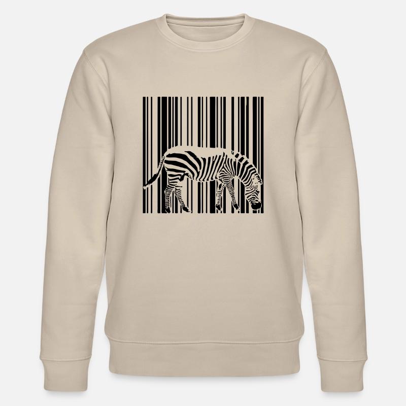 Barcode Zebra - Stanley/Stella CHANGER Unisex Organic Sweatshirt - beige