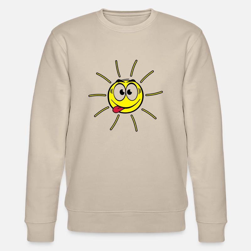 Gesicht - Sonne - Stanley/Stella Unisex Bio-Sweatshirt CHANGER  - Beige
