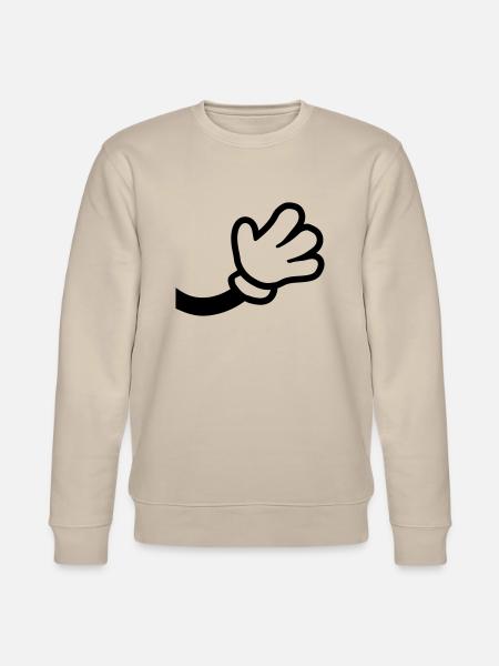 Comic Hand Winkend - Stanley/Stella Unisex Bio-Sweatshirt CHANGER - Beige