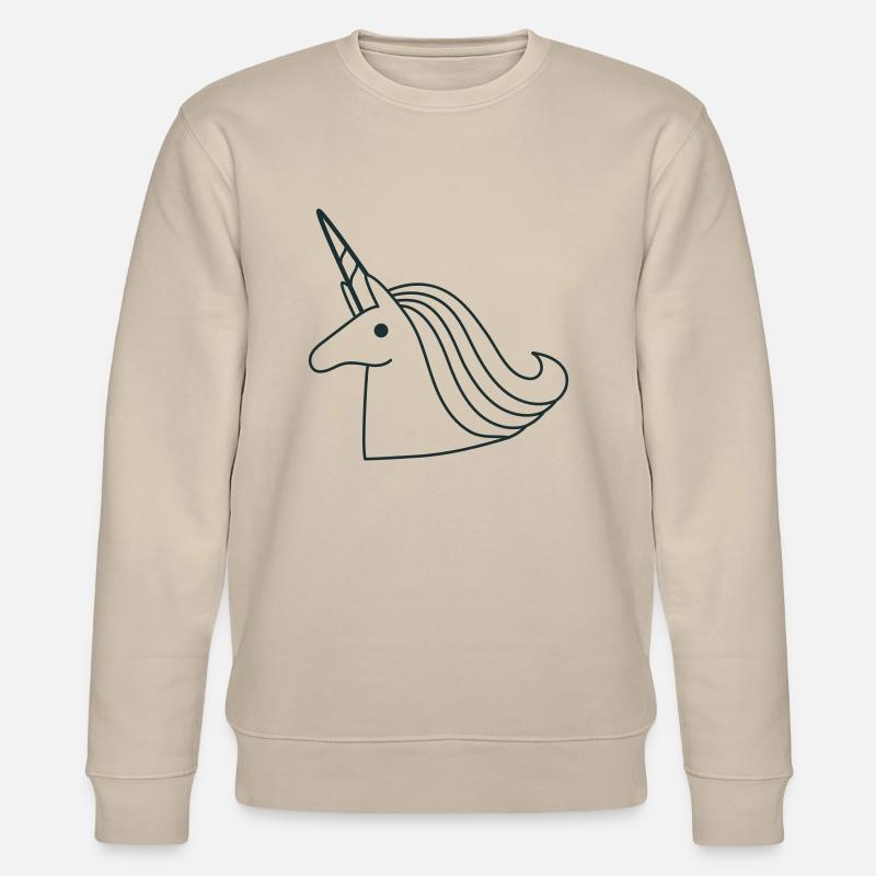 Einhornkopf - Stanley/Stella Unisex Bio-Sweatshirt CHANGER  - Beige