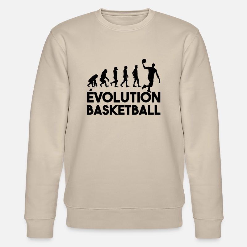 Basketball-Evolution - Stanley/Stella Unisex Bio-Sweatshirt CHANGER  - Beige