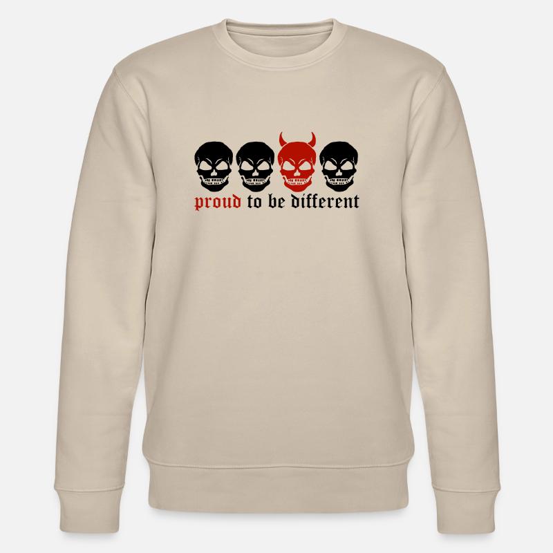 DIFFERENT SKULL - 2C - Stanley/Stella Unisex Bio-Sweatshirt CHANGER  - Beige