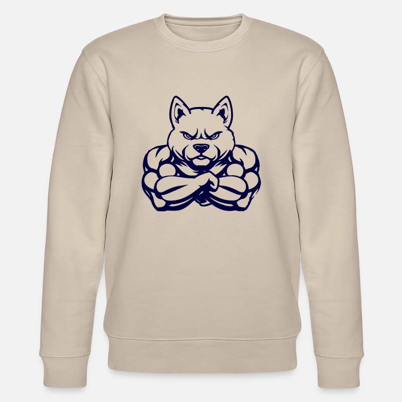 dog comic fit - Stanley/Stella Unisex Bio-Sweatshirt CHANGER  - Beige